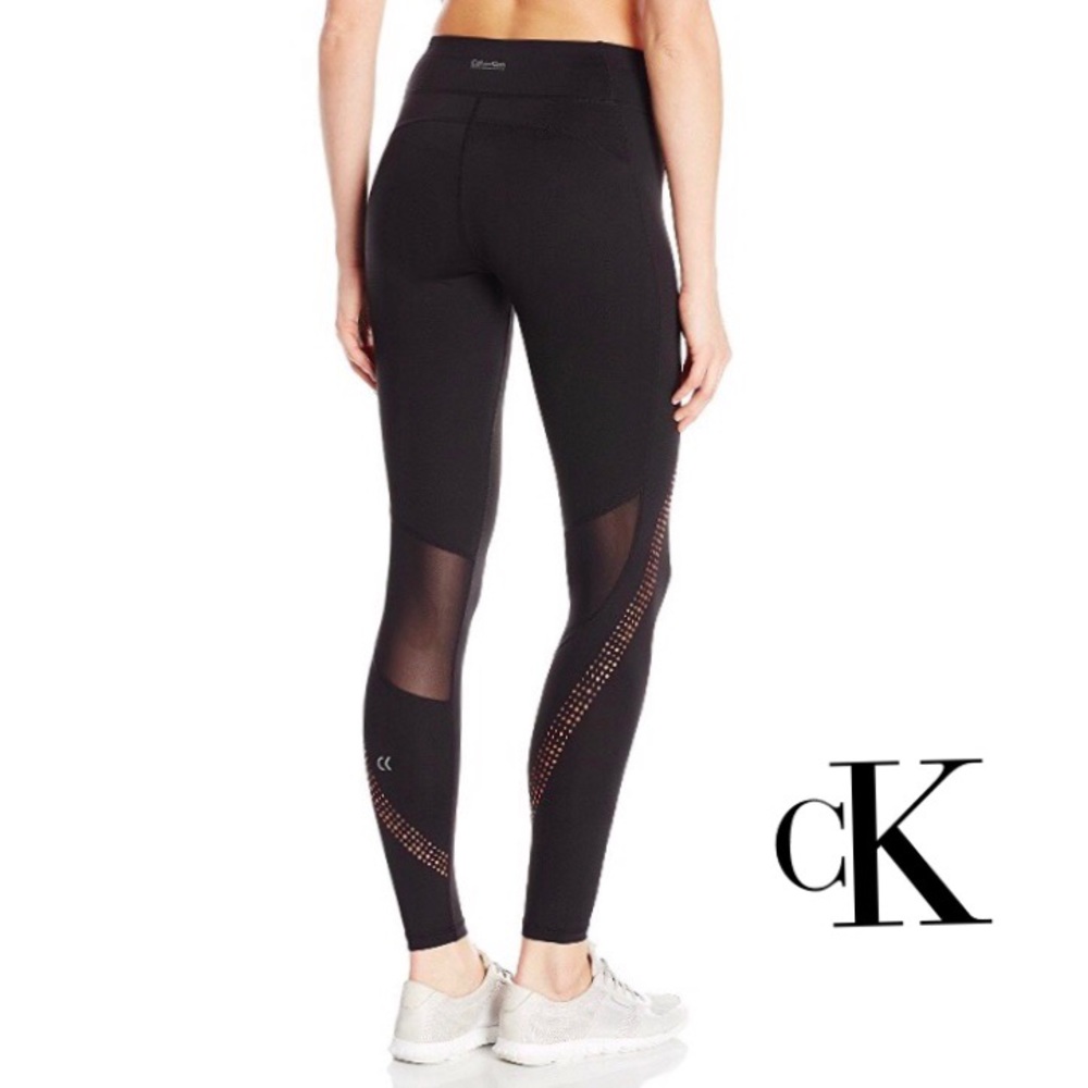 Calvin Klein Dotted Stripe Full Length Leggings - Picture 3 of 5